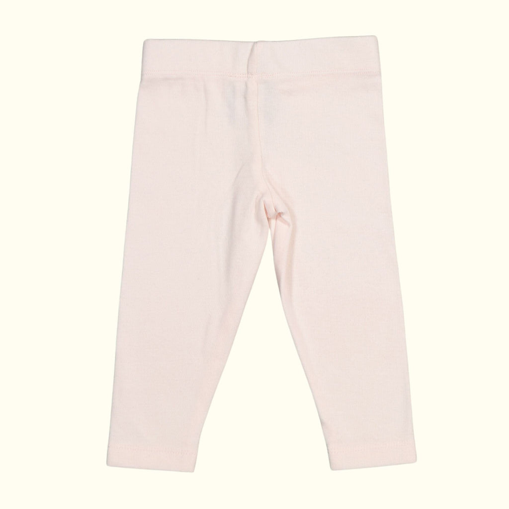 Organic cotton leggings blush pink back