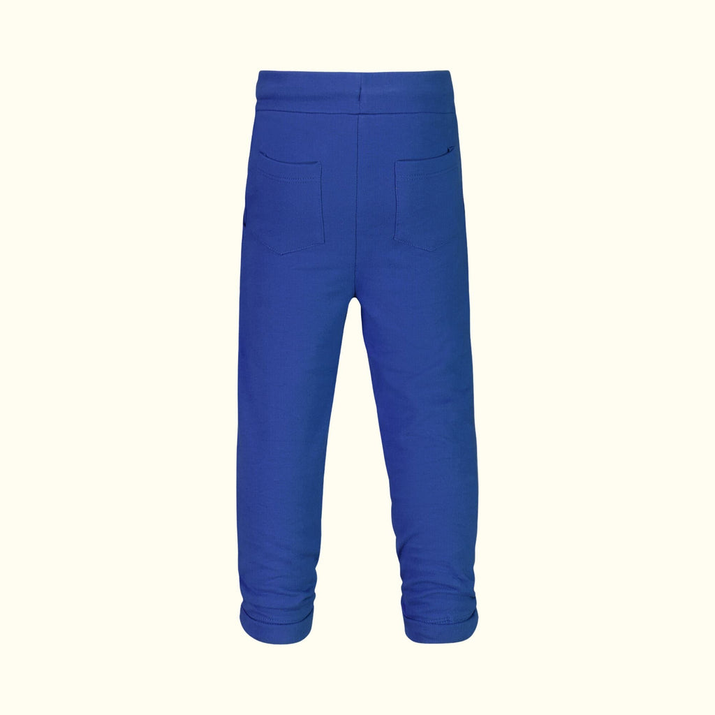 Organic Cotton Nautical Blue Fleece Pants back