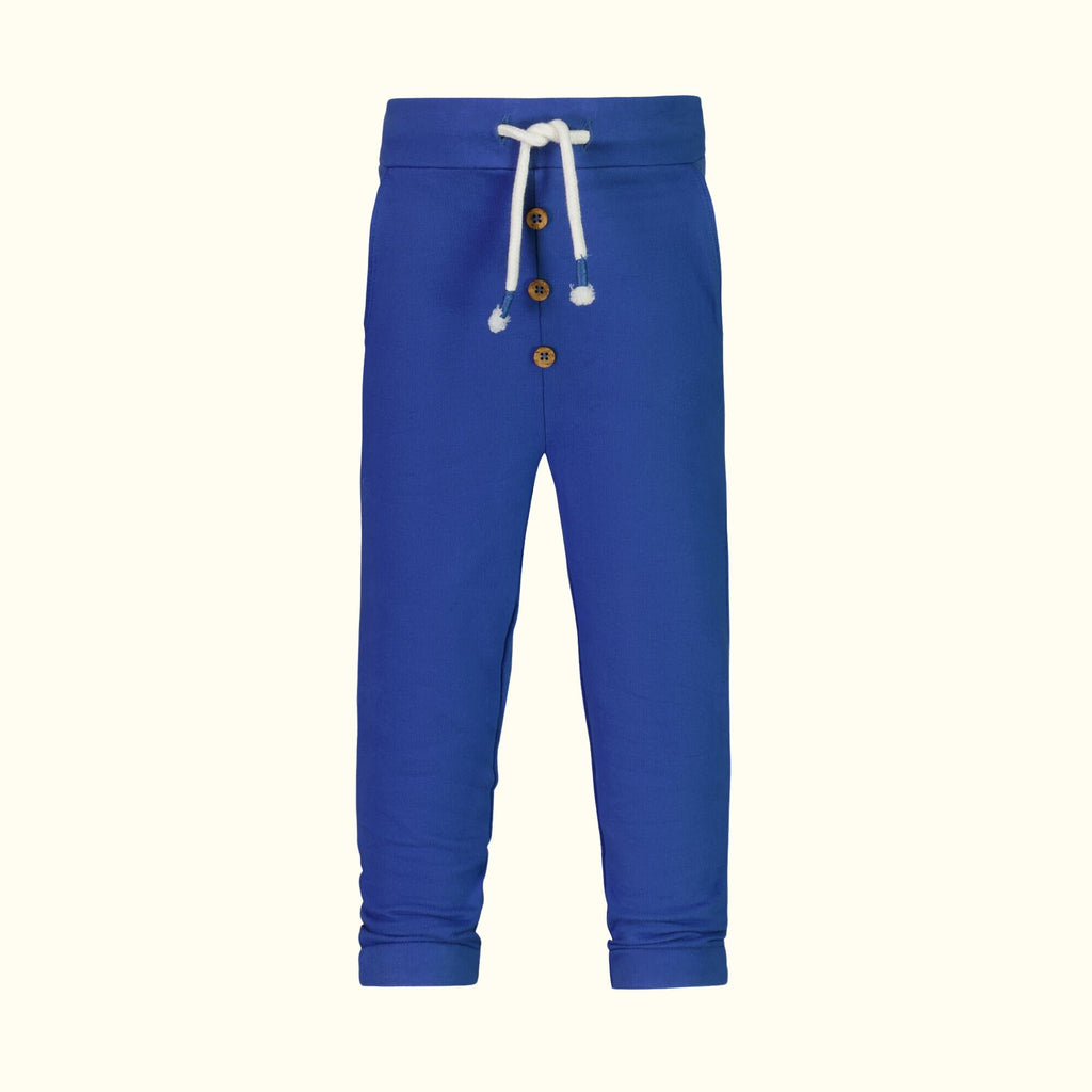 Organic Cotton Nautical Blue Fleece Pants front