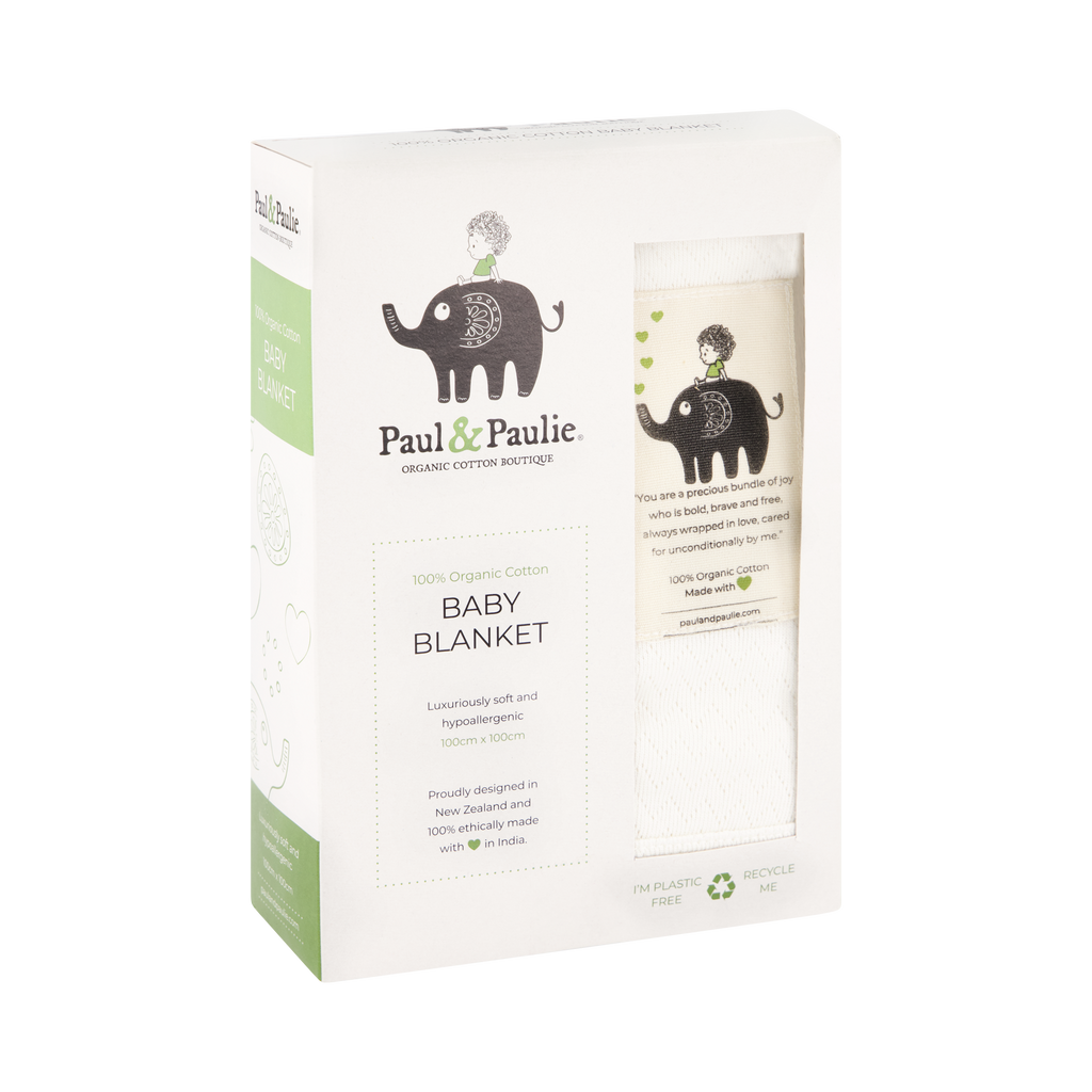 Organic Cotton Pointelle Stretch Baby Blanket