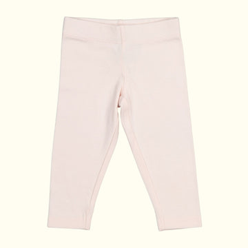Organic cotton leggings blush pink front