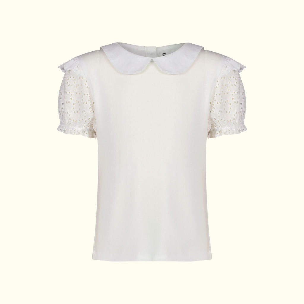 Organic Cotton Broderie Angel Top front