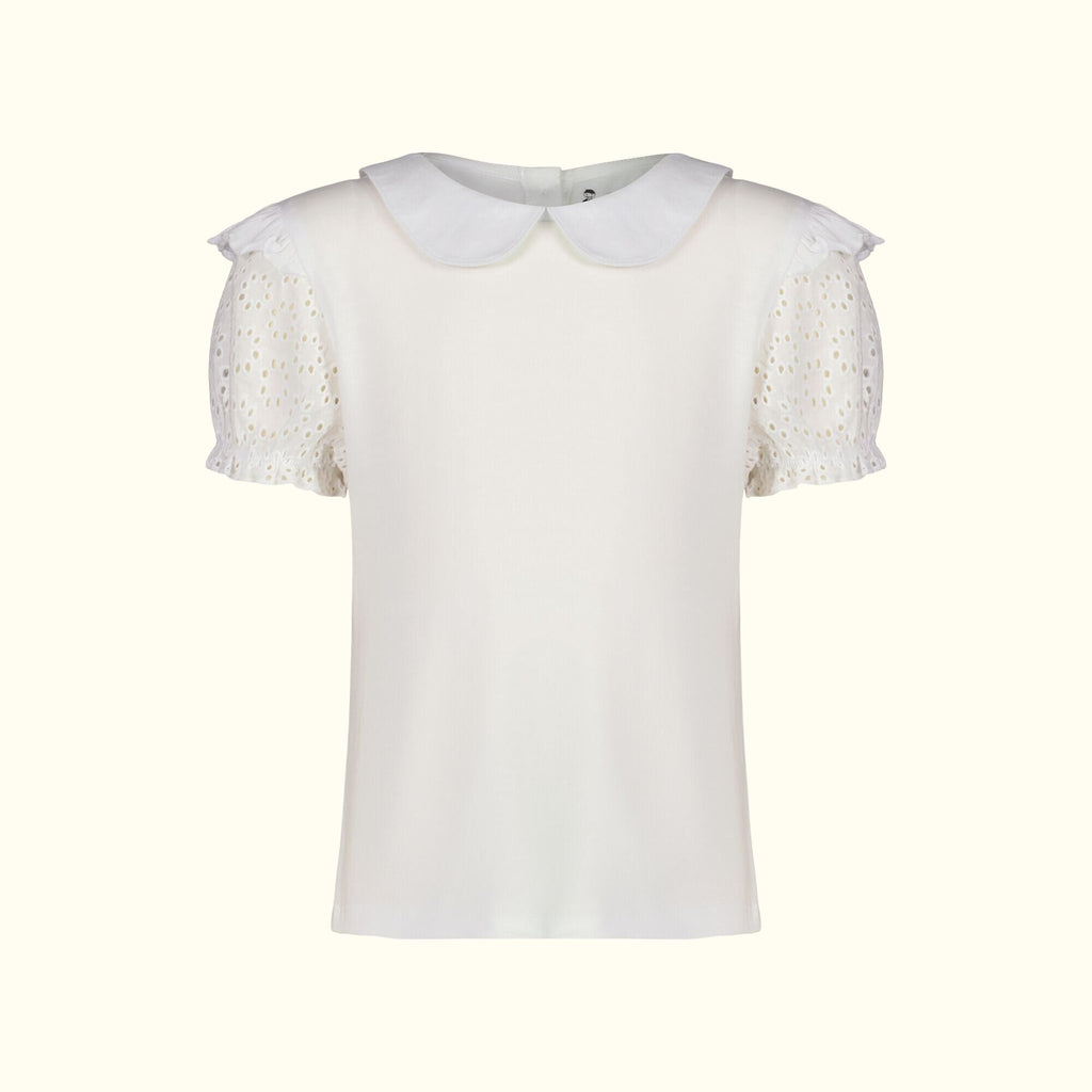 Organic Cotton Broderie Angel Top front