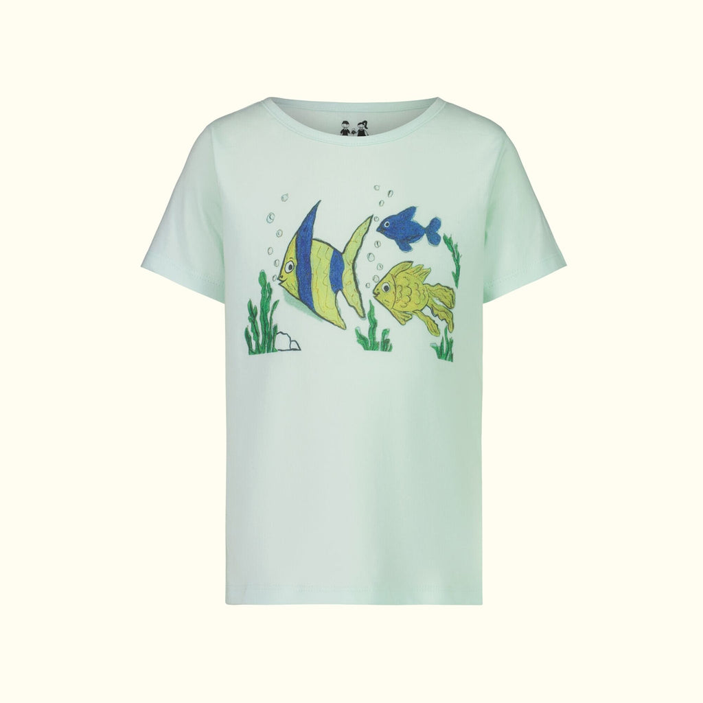 Organic Cotton Happy Fish Tee Shirt Front