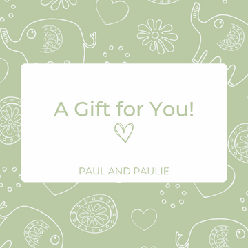 Gift card from Paul and Paulie