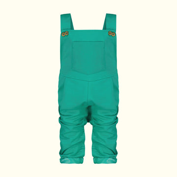 Bush Green Denim Dungarees front