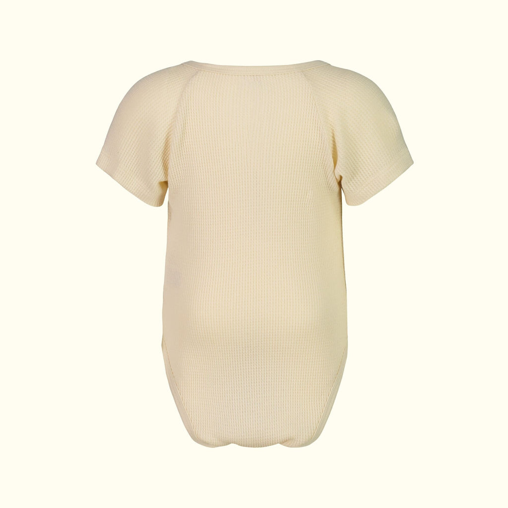 Organic Cotton Seashell Ivory Kimono Bodysuit back