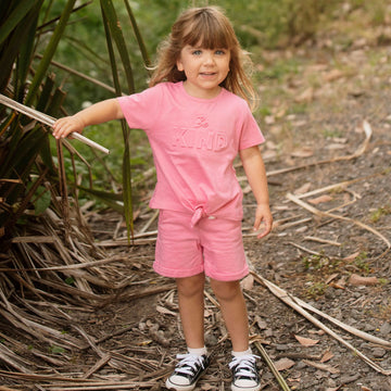 Pink organic cotton shorts