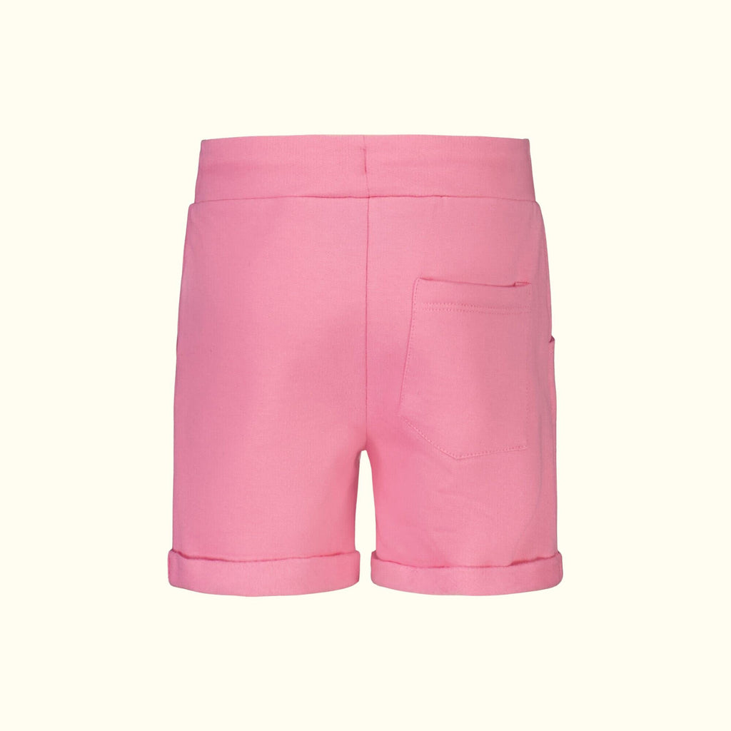 Pink organic cotton shorts back
