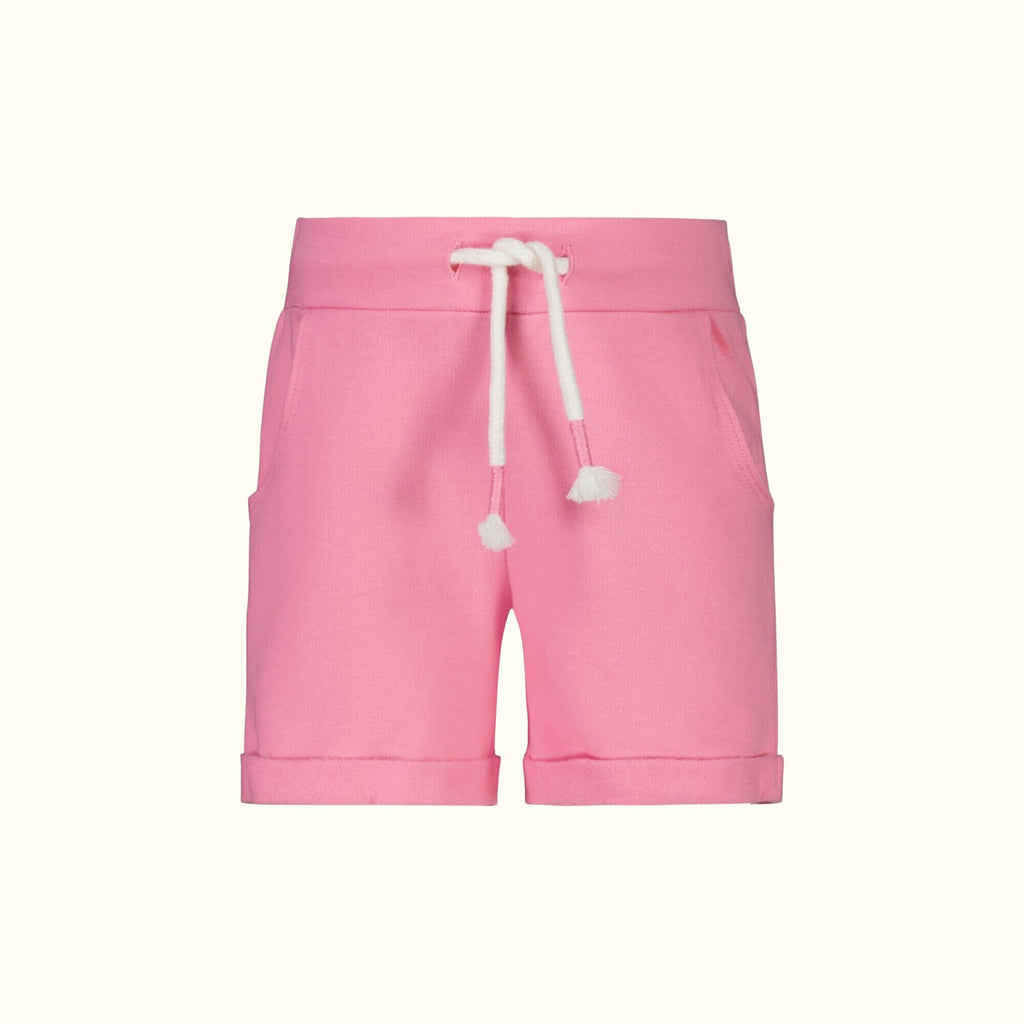 Pink organic cotton shorts front