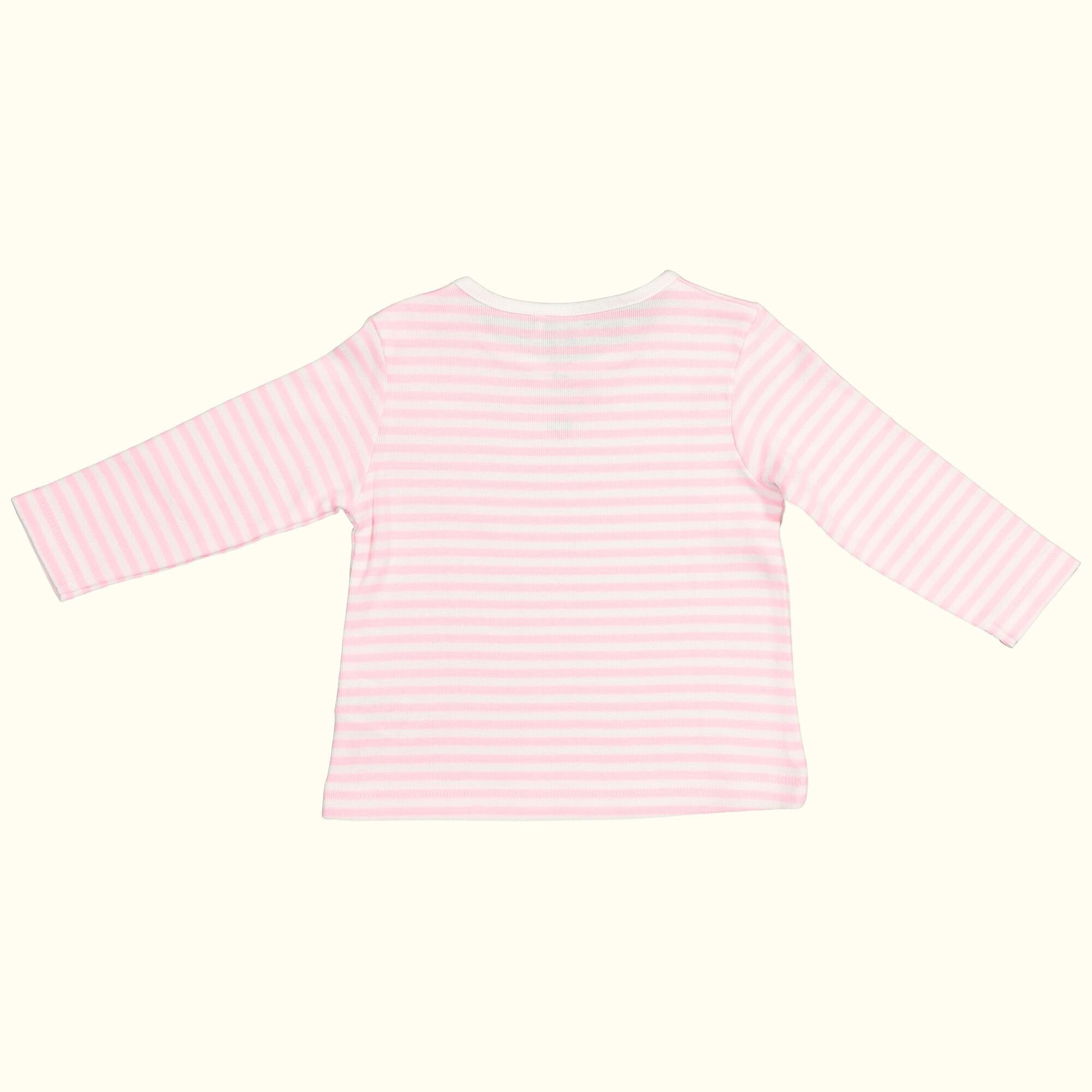 Organic Cotton Long Sleeve Tee Shirt – Pink and White Stripes – Paul and  Paulie