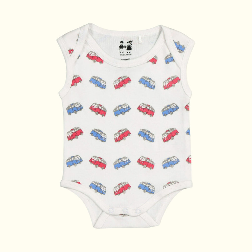 Organic cotton vans bodysuit front